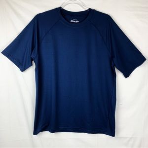 GLACIER Performance Tee Shirt Navy Blue Short Sleeve sz M